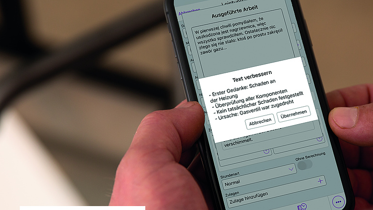 IPhone zeigt Label Software KI